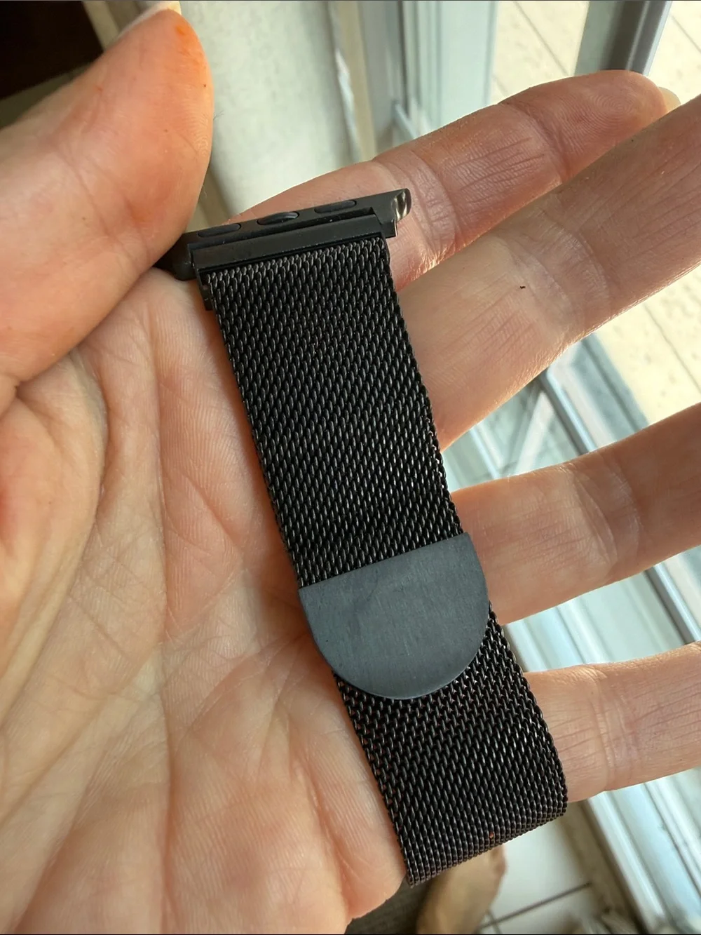 Black Milanese Loop Watch Band for Apple Watch 44mm